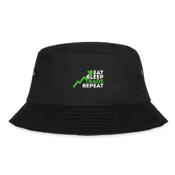 Eat Sleep Trade Repeat - Bucket Hat - black - Front - Lela (165cm)