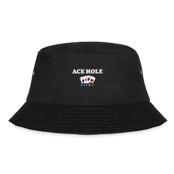 Ace Hole Gambler Poker Gambling Poker Player Card - Bucket Hat - Schwarz - Vorne - Lela (165cm)