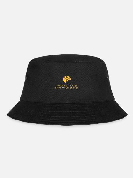 Investiere mit Kopf ohne Emotionen - Bucket Hat - Schwarz