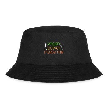 vegane Kraft in mir - Bucket Hat - Schwarz - Vorne - Lela (165cm)