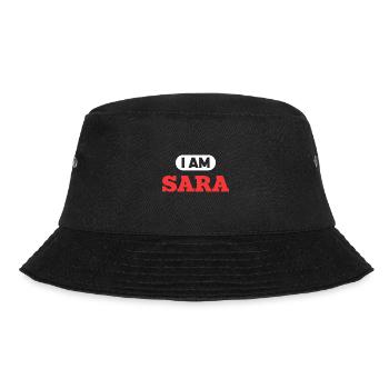 Sara Name Spruch für stolze Saras - Bucket Hat - Schwarz - Vorne - Lela (165cm)