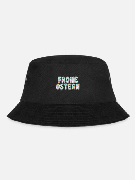 Osterhase Hase Ostern - Bucket Hat - Schwarz
