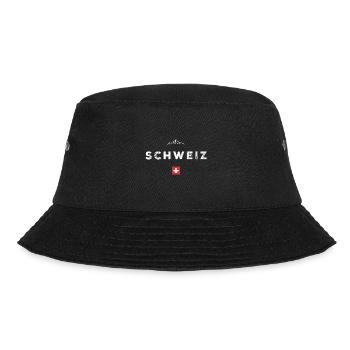 Schweiz Flagge Stolz Heimat Vaterland Geschenk - Bucket Hat - Schwarz - Vorne - Lela (165cm)