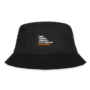 Landwirtschaft Landwirt Traktor Bauernhof Bauer - Bucket Hat - Schwarz - Vorne - Lela (165cm)