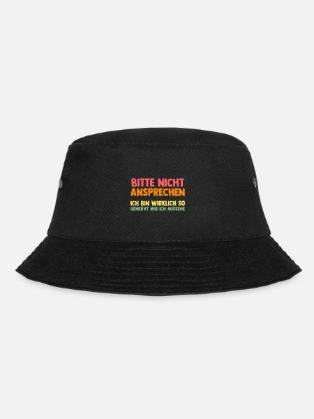 Bitte Nicht Ansprechen - Bucket Hat - Schwarz