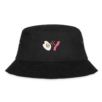 Bacon Eggs Brunch Breakfast Eggs and Bacon - Bucket Hat - black - Front - Lela (165cm)