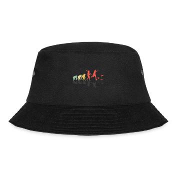 Footgolf Evolution Foot Golf spielende Footgolfer F - Bucket Hat - Schwarz - Vorne - Lela (165cm)