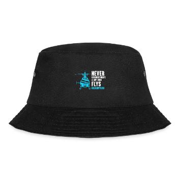Unterschätzen Sie niemals einen Jungen, der Hubschrauber fliegt Pil - Bucket Hat - Schwarz - Vorne - Lela (165cm)