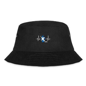 Schottland Herzschlag EKG Design Highlands Alba - Bucket Hat - Schwarz - Vorne - Lela (165cm)