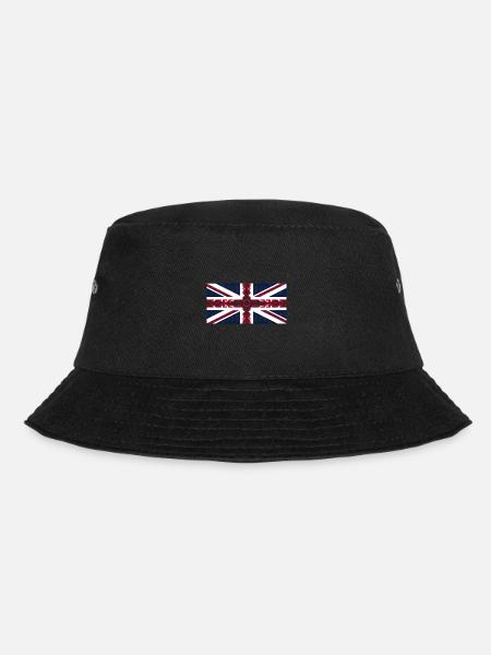 Union Jack British Flag Tribal Style - Bucket Hat - black