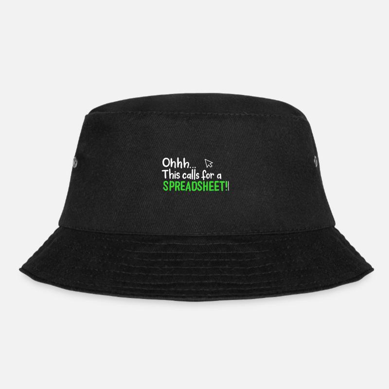 Ohhh This Calls For A Spreadsheet - Bucket Hat - black