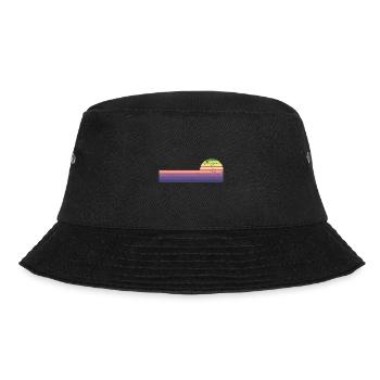 Retro Horizontal Vintage Sonnenuntergang - Bucket Hat - Schwarz - Vorne - Lela (165cm)
