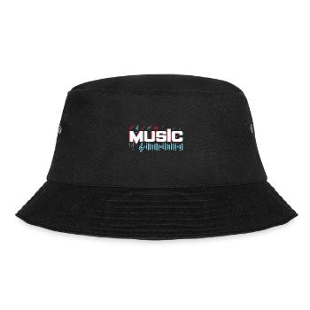 Geschenkidee - Musik Musiker Musikinstrument note - Bucket Hat - Schwarz - Vorne - Lela (165cm)