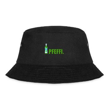 Pfefferminz Likör Pfeffi Vatertag Sauf - Bucket Hat - Schwarz - Vorne - Lela (165cm)