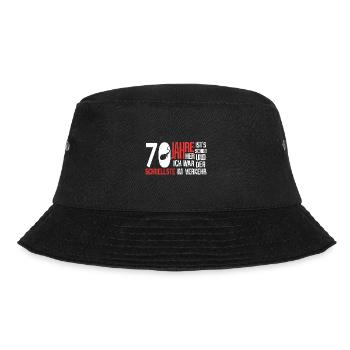 70. Geburtstag - der schnellste - Bucket Hat - Schwarz - Vorne - Lela (165cm)