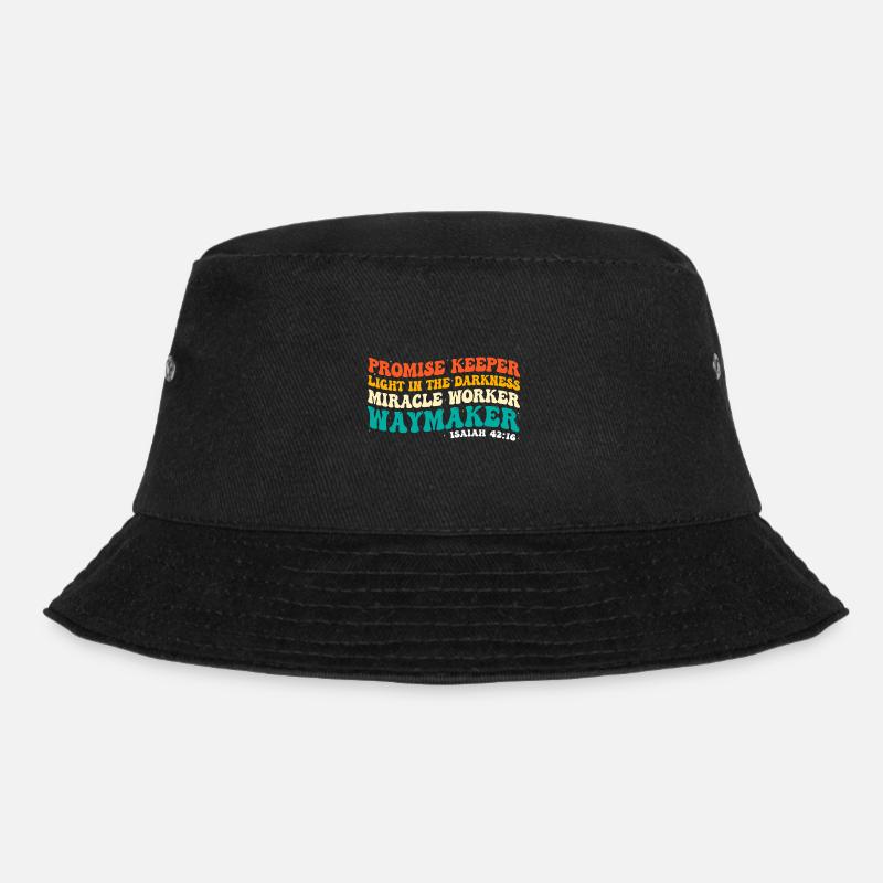 Promise Keeper Miracle Worker Waymaker Vintage - Bucket Hat - Schwarz