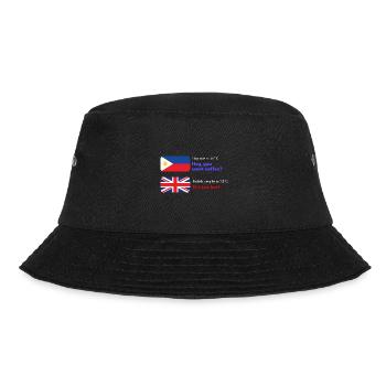 Hey, du willst Kaffeedesign für stolze Pinoys - Bucket Hat - Schwarz - Vorne - Lela (165cm)