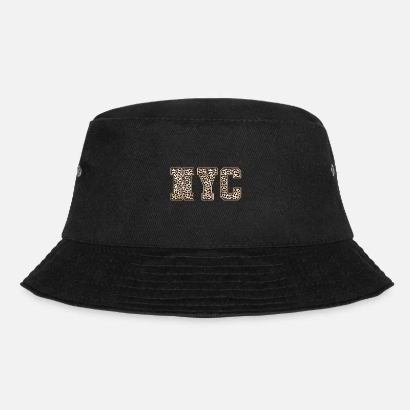 New York Leo Muster - Bucket Hat - Schwarz
