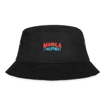 Manila Filipino Design für stolze Pinoys - Bucket Hat - Schwarz - Vorne - Lela (165cm)
