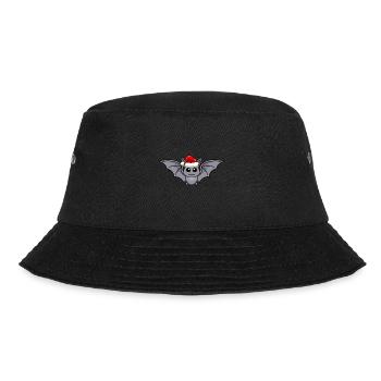 Fledermaus Comic Weihnachten - Bucket Hat - Schwarz - Vorne - Lela (165cm)