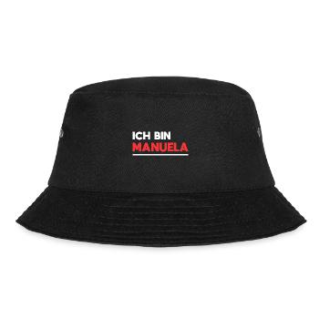Manuela Name Spruch für stolze Manuelas - Bucket Hat - Schwarz - Vorne - Lela (165cm)