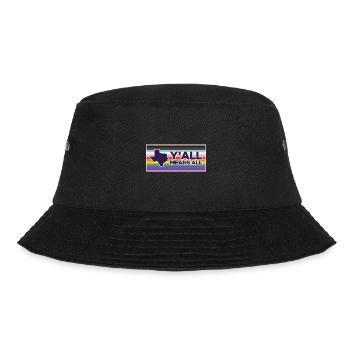 Y'all Means Y'all Flag für stolze LGBT+ Texaner - Bucket Hat - Schwarz - Vorne - Lela (165cm)