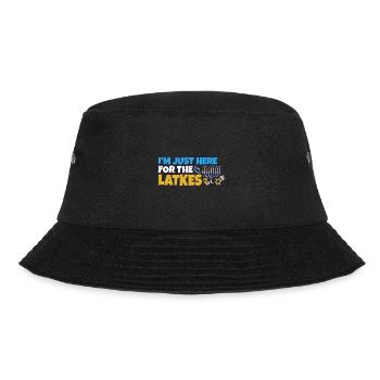 Jewish Costume I'm Just Here for the Latkes Happy - Bucket Hat - Schwarz - Vorne - Lela (165cm)