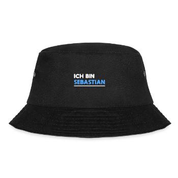 Sebastian Name Spruch für stolze Sebastians - Bucket Hat - Schwarz - Vorne - Lela (165cm)