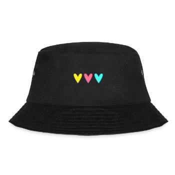 HEART. HEARTS. SAINT VALENTINE. LOVE. LOVE. CHRISTMAS - Bucket Hat - black - Front - Lela (165cm)