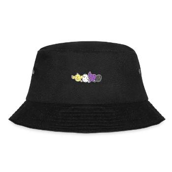 Nichtbinäres Flaggenvogeldesign für stolze Enbys - Bucket Hat - Schwarz - Vorne - Lela (165cm)