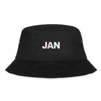 JAN - Beautiful boy name with dinosaur - Bucket Hat - black - Front - Lela (165cm)