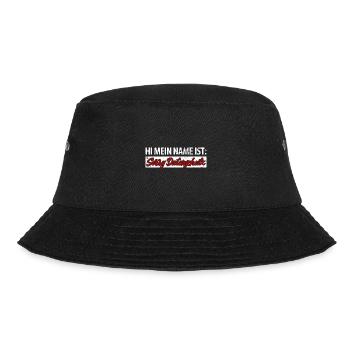 Hi mein Name ist sorry Datenschutz - Bucket Hat - Schwarz - Vorne - Lela (165cm)