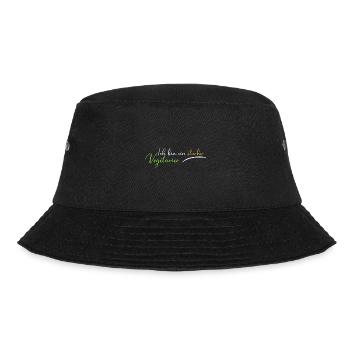 Ich bin ein starker Vegetarier - Bucket Hat - Schwarz - Vorne - Lela (165cm)