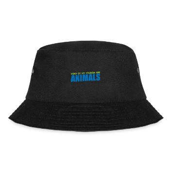 Most of My Friends Are Animals 4 - Bucket Hat - black - Front - Lela (165cm)