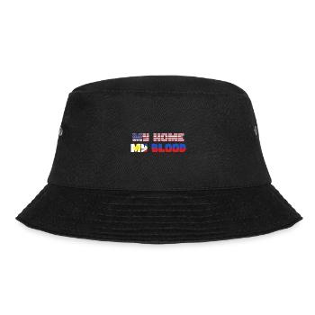 Patriotisches USA Design für stolze Pinoys - Bucket Hat - Schwarz - Vorne - Lela (165cm)