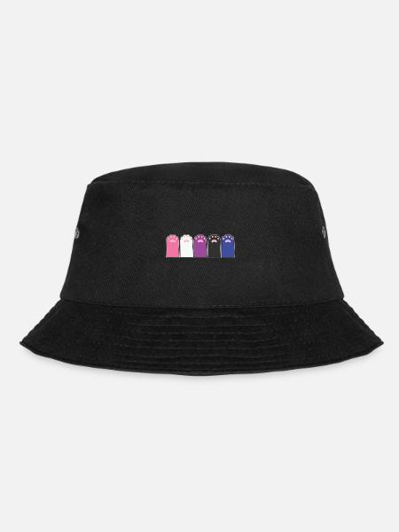 LBGT Flag Gay Pride Human Cat paws - Bucket Hat - Schwarz