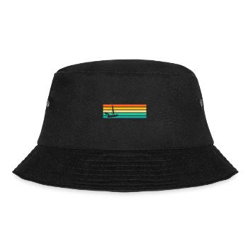 Segelboot Retro Segler Segeln - Bucket Hat - Schwarz - Vorne - Lela (165cm)