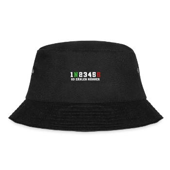 1n23456 Motorrad Gangschaltung Motorradfahrer - Bucket Hat - Schwarz - Vorne - Lela (165cm)