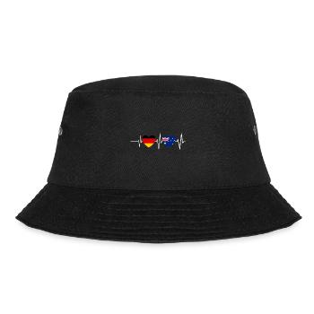 Australier Deutscher Herzschlag Deutschland Austra - Bucket Hat - Schwarz - Vorne - Lela (165cm)