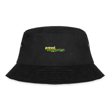stolzer Vegetarier - Bucket Hat - Schwarz - Vorne - Lela (165cm)