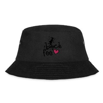 Fee Backen Herz Backfee Liebe - Bucket Hat - Schwarz - Vorne - Lela (165cm)