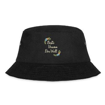 Beste Uroma der ganzen Welt Geschenk floral Uroma - Bucket Hat - Schwarz - Vorne - Lela (165cm)