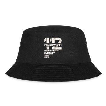 112 Feuerwehr Geschenk - Bucket Hat - Schwarz - Vorne - Lela (165cm)