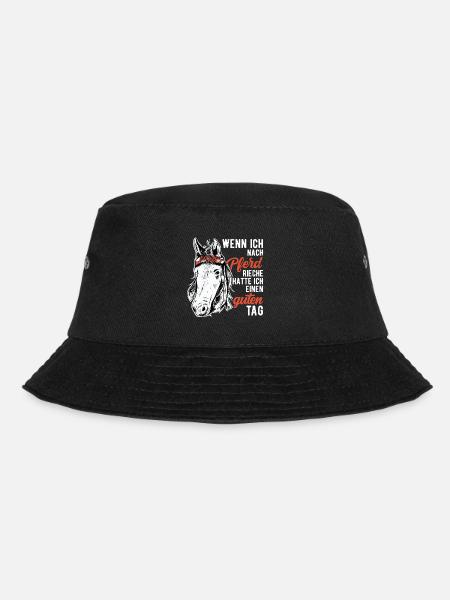 Wenn ich nach Pferd rieche, hatte ich guten Tag - Bucket Hat - Schwarz