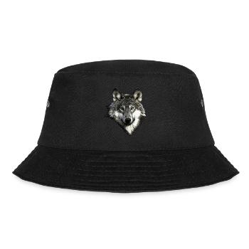 Wolf face - Bucket Hat - black - Front - Lela (165cm)