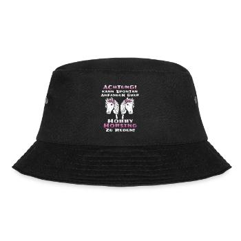Hobby Horse Geschenkidee - Bucket Hat - Schwarz - Vorne - Lela (165cm)