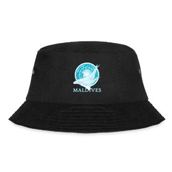 Buckelwale Malediven - Bucket Hat - Schwarz - Vorne - Lela (165cm)