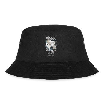 Christian Quote Horse Motif Horses Gift - Bucket Hat - black - Front - Lela (165cm)