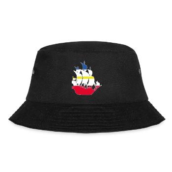 Mecklenburg-Vorpommern Boot - Bucket Hat - Schwarz - Vorne - Lela (165cm)