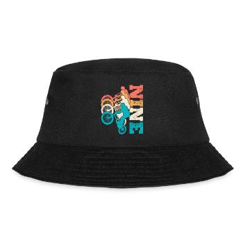 9. Geburtstag Bmx Fahrrad 9 Jahre Geschenk - Bucket Hat - Schwarz - Vorne - Lela (165cm)
